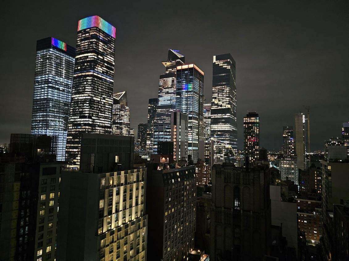 Night time city skyline
